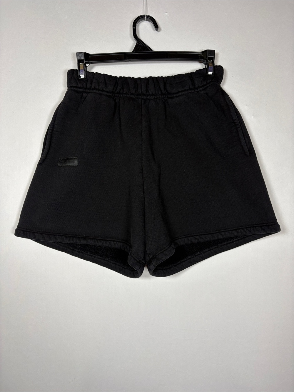 SET Active Black High Waisted Terry Sweats Shorts Womens Size M